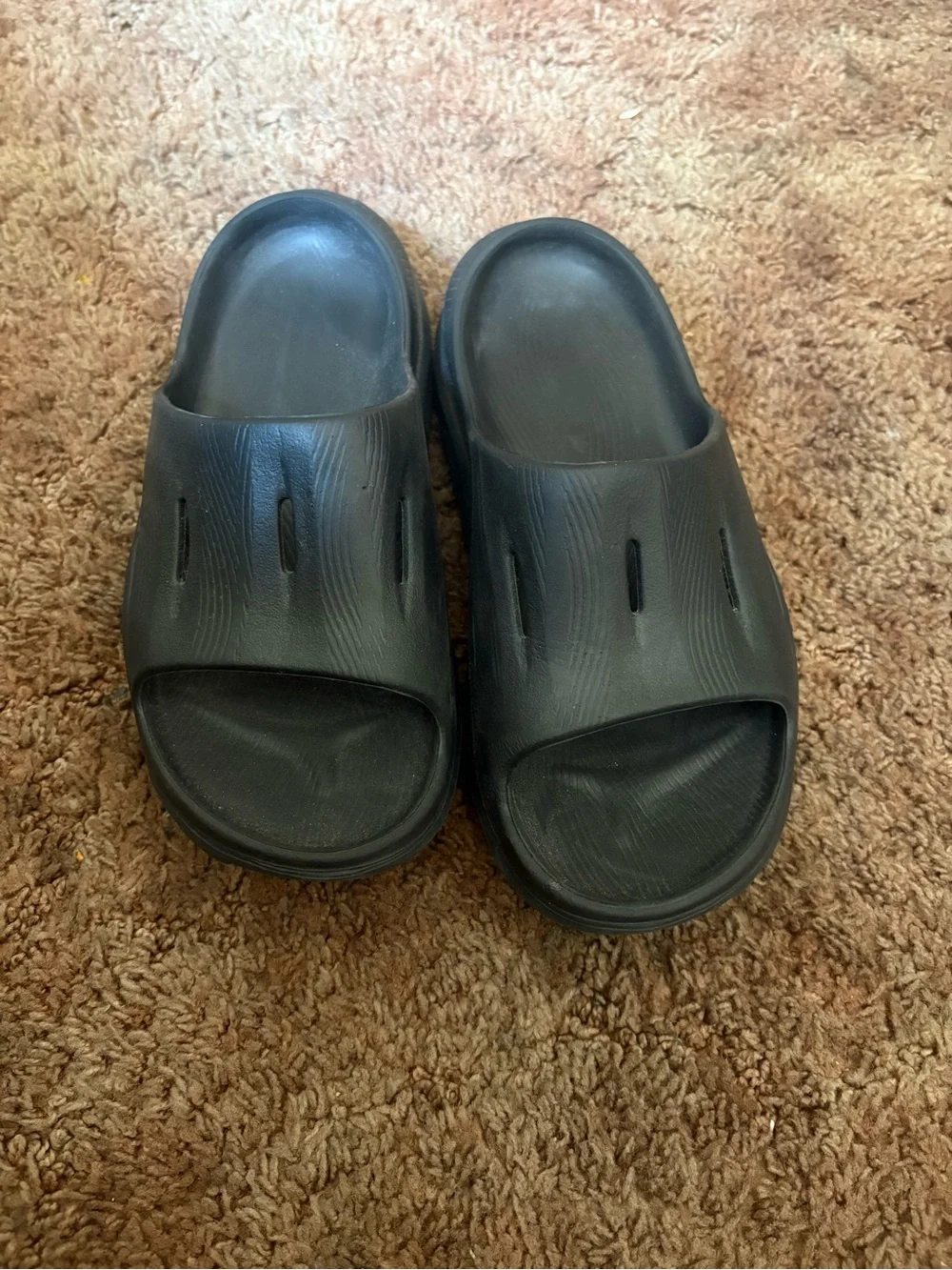 Hoka Kids Black Slip-On Slide Sandal